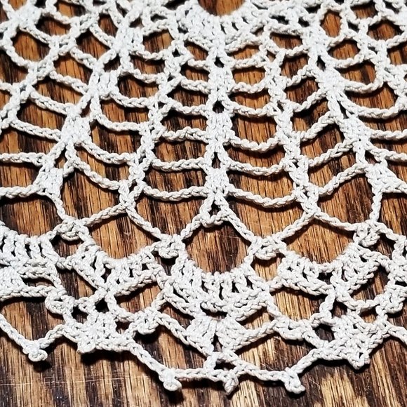 New Hand Crafted Natural Candy Dish 13" Doily - Picture 2 of 3